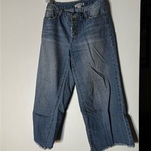 Button Fly cropped denim pant